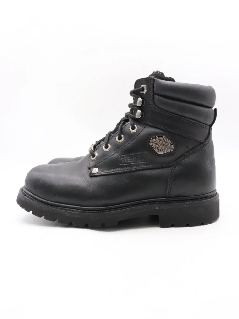 Harley Davidson Drive Steel Toe Men’s Size 8.5 Wide Black Motorcycle Boots